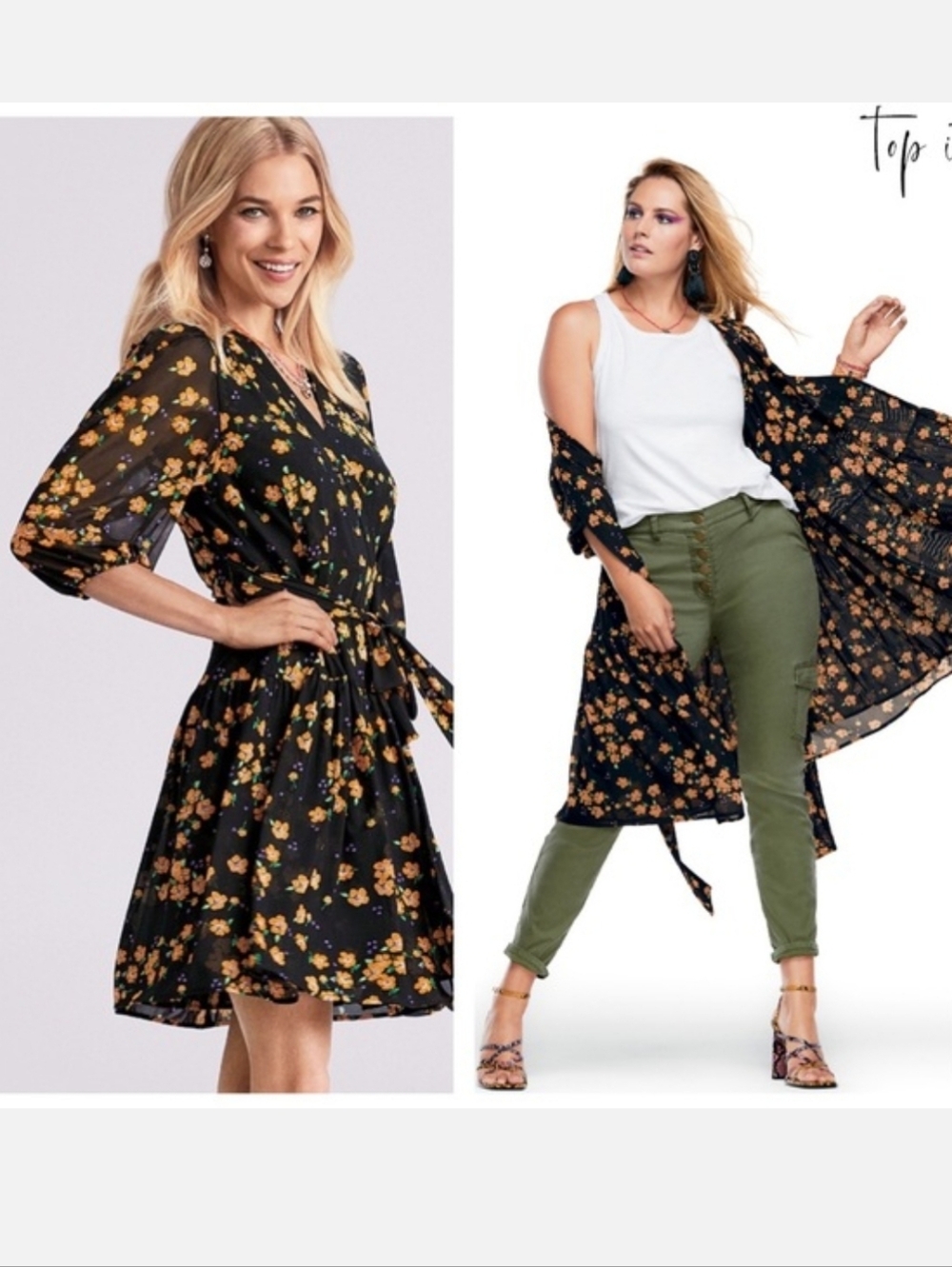 Cabi Debut Floral Wrap Mini Dress Spring 2021 #5945 Small